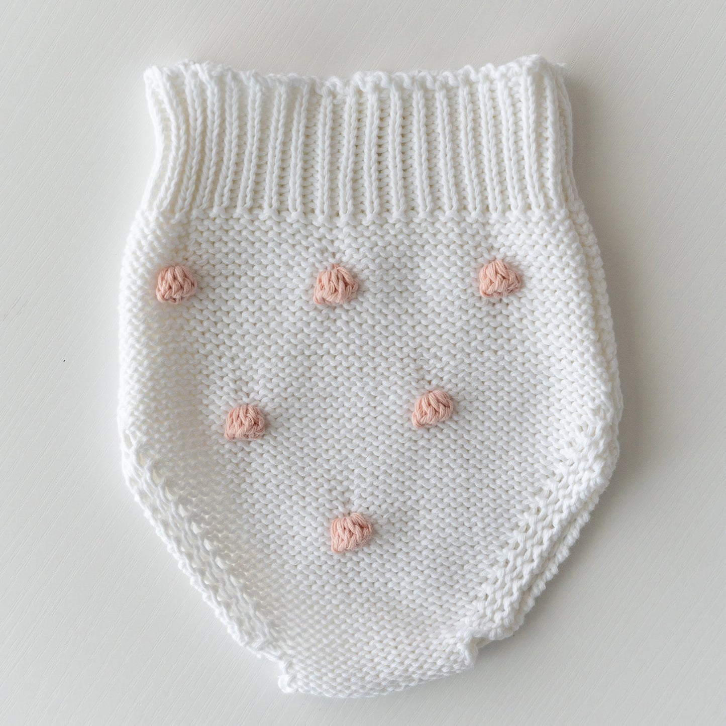 Cubrepañal Bodoque Blanco y Rosa Empolvado