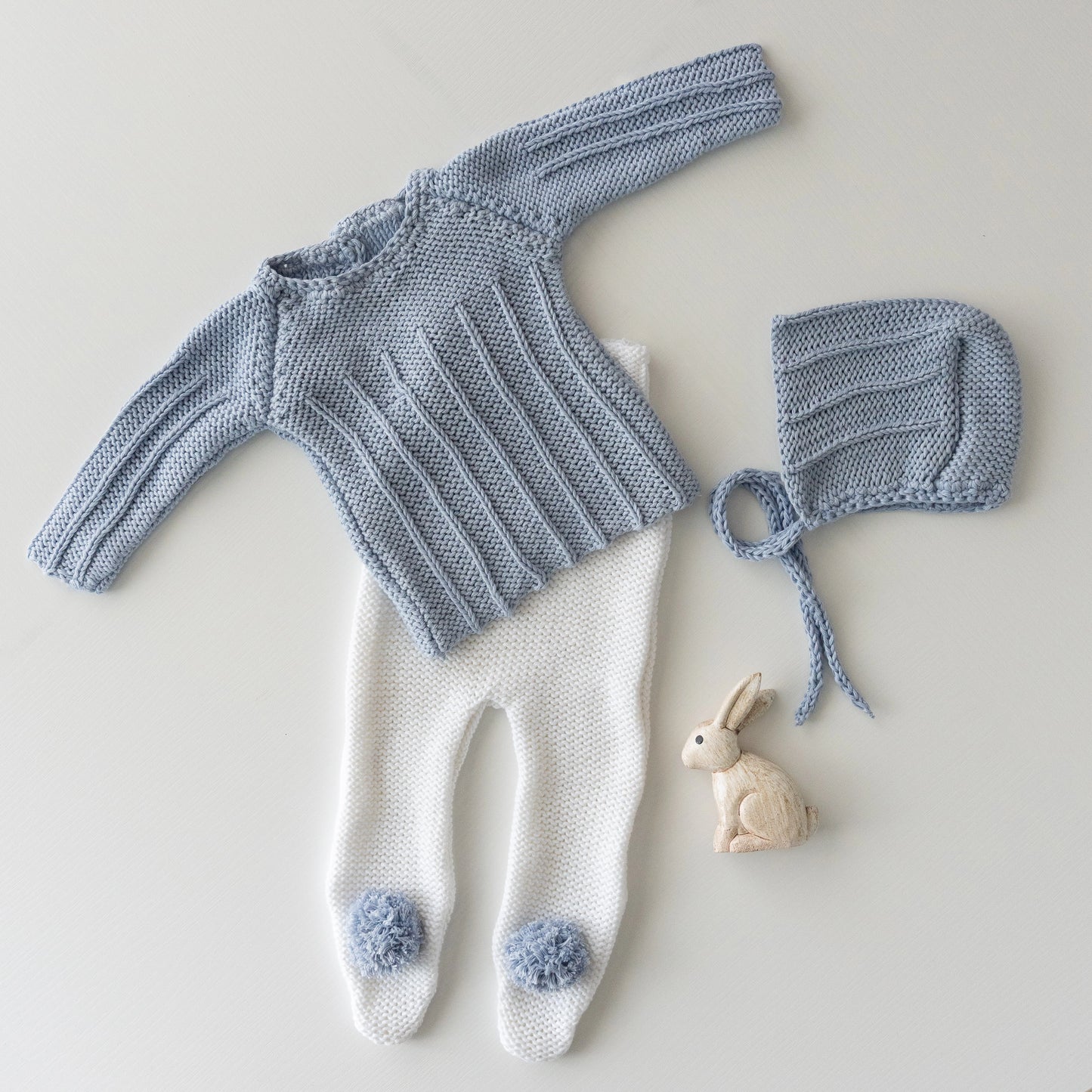 Conjunto Lulú Azul y Blanco